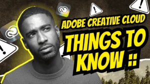 Illustration of a user backing up files and signing out before uninstalling Adobe Creative Cloud