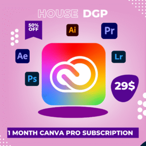 1 Month Adobe Creative Cloud Subscription