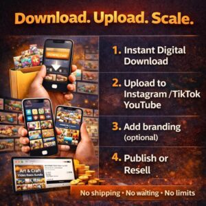 4000+ DIY Art & Craft Reels PLR MRR | Digital Download Content for Instagram TikTok YouTube