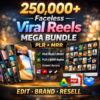 250K+ Viral Faceless Reels Bundle (PLR/MRR) | Instagram, TikTok & YouTube Shorts