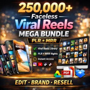 250K+ Viral Faceless Reels Bundle (PLR/MRR) | Instagram, TikTok & YouTube Shorts