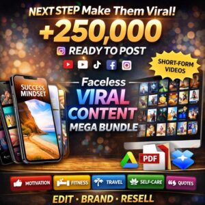 250K+ Viral Faceless Reels Bundle (PLR/MRR) | Instagram, TikTok & YouTube Shorts