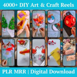 4000+ DIY Art & Craft Reels PLR MRR | Digital Download Content for Instagram TikTok YouTube