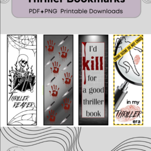 Thriller & Psychological Thriller Bookmark | Printable Bookmark