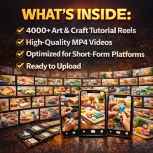 4000+ DIY Art & Craft Reels PLR MRR | Digital Download Content for Instagram TikTok YouTube