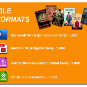 1000 Classic Novels Bundle | Public Domain PLR eBooks Collection