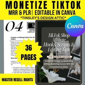 TikTok Shop Affiliate Hooks & Scripts | MRR & PLR Templates